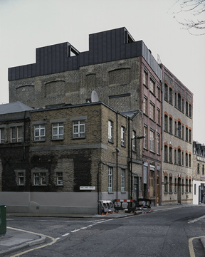 Lant street, Sanctuary Street left, formerly Harrow Street. In the 1900s the First building was a Leather Factory, the second building a Cork Factory.   X.png