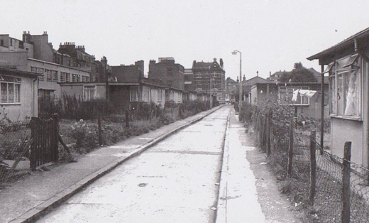 Minnow Street. c.1963, looking from East Street towards Surrey Square with The Surrey Arms pub in the distance. The street was originally called Surrey Buildings until c.1905.    X.png