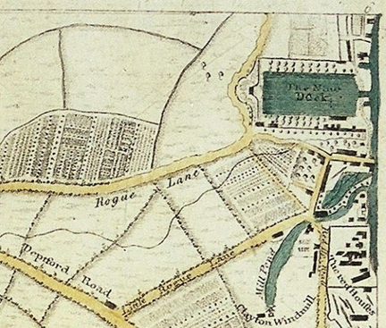 Plough Way formerly Rogue Lane (c1761) Chilton Grove left out of picture. X.png