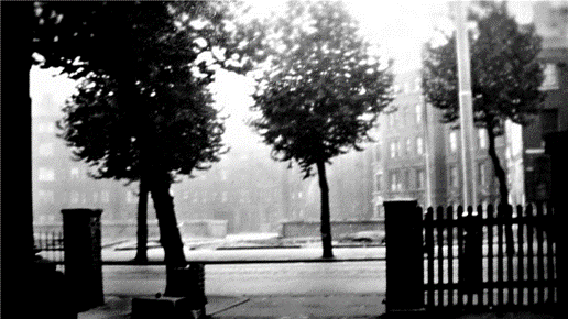 New Kent Road, c1965, looking across into Chatteris Square from St Matthew's Vicarage, with the air-raid shelters still in place.   X.png