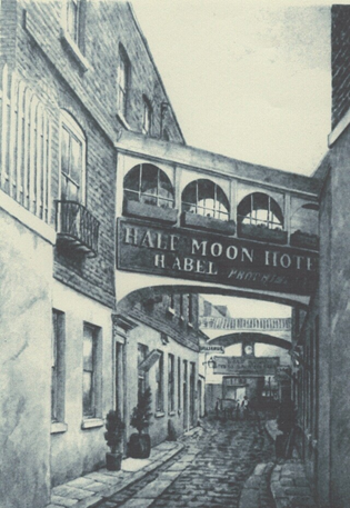 Borough High Street, c1895, The Half Moon Hotel.  X..png