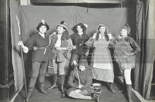 Laxon Street Evening Institute, drama students pose in costume. X..png