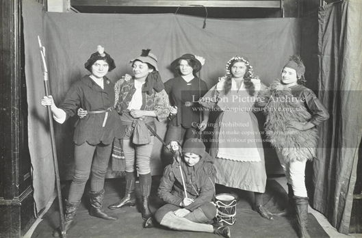 Laxon Street Evening Institute, drama students pose in costume.  X..png