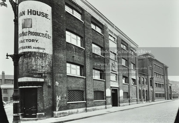 Leathermarket Street right, Morocco Street left.  British Malt Products, Co. Ltd. c1949.  X..png