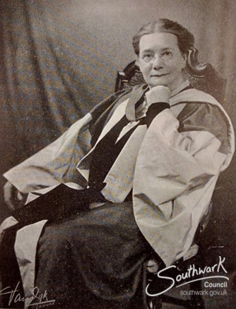 Dr Selina Fox, M.B.E. was the founder of the Bermondsey Medical Mission at 44 Grange Road, which provided affordable healthcare for local families.  Selina Fitzherbert Fox 1871-1958'   X..png