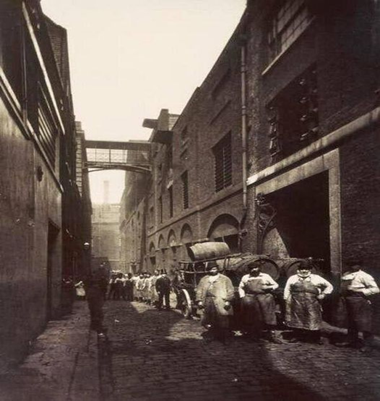 Thrale Street formerly Castle Street, Barclay & Perkins Brewery porters ,1880s.   X..png