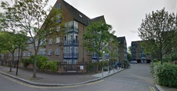 Surrey Commercial Dock, roughly where Albion Yard was, 2021. Needleman Street, looking down Christopher Court. X..png