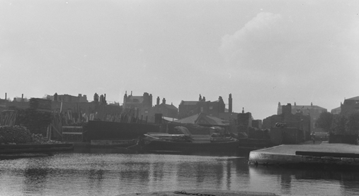 Surrey Canal, The end of the Surrey Canal near the Camberwell Road, c1928.  X..png