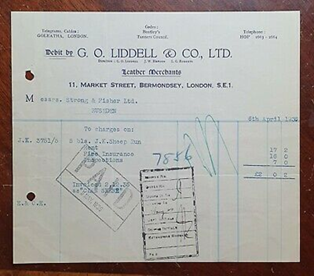 Leathermarket Street. formerly Market Street, Bermondsey, G. O. Liddell & Co., Leather Merchants,1936.  X..png