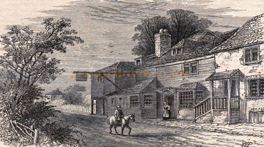 Southampton Way, formerly Southampton Street, Camberwell. The Rosemary Branch Tavern c1800. X..png