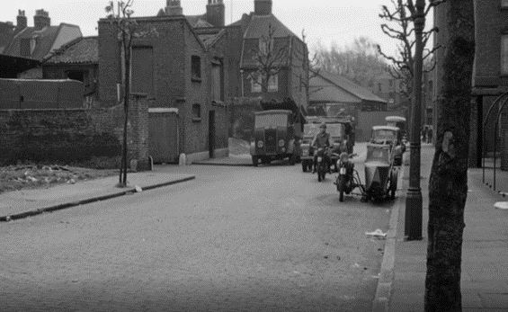 Braddon Street looking south towards Paradise Street, from the film The Giant Behemoth 1959.  X..png