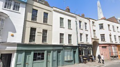 7 Bermondsey Street, same location 2022, First grey building left was Ash & Ash, Carmathen Place and The Shard right.  X..png