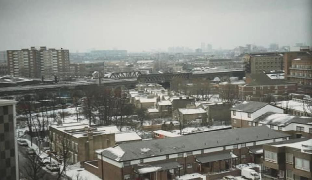 Abbeyfield Road, view out of Maydew House.  Tower block left is Pope House in Anchor Street.  X..png