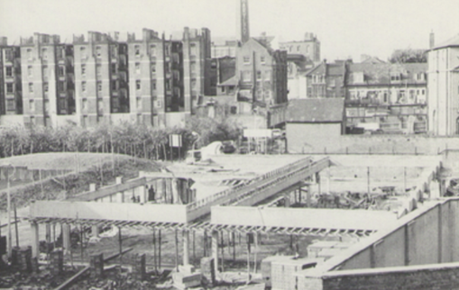 Webb Street, Hasting Buildings left, Worthing Buildings was in front, (Bomb). Looking towards Tower Bridge Road.  X..png