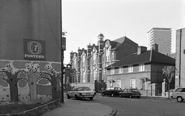 George Row, Bermondsey, St Joseph’s Primary School, with The George Pub left.   X..png
