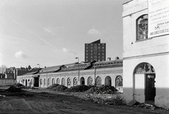 Willow Walk, Bricklayers Arms stables, building in background is the Guinness Square Estate, Pages Walk.   X..png