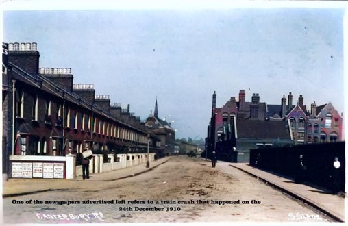 Ilderton Road formally Canterbury Road.  School on the corner of Hornshay Street and Corpus Christie church distant left.  X..jpg