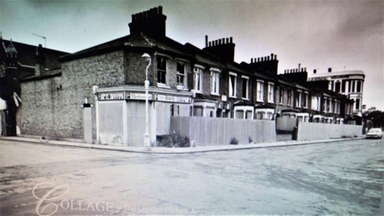 Bramcote Grove 1980, The Bramcote Arms Pub far end. Verney Road left to right. X.jpg