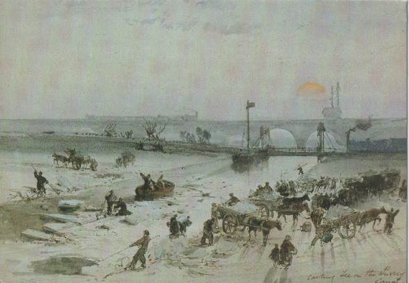 Grand Surrey Canal, Carting ice, c1850.  X..jpg