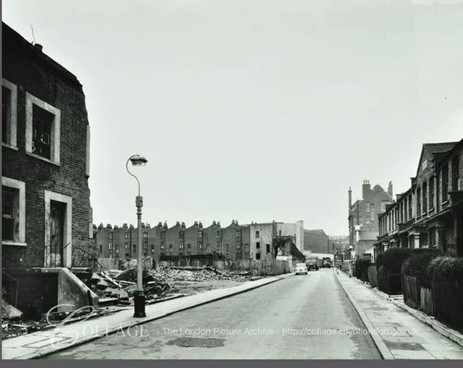 Tustin Street. demolition underway c1962.  X..jpg