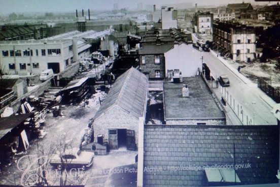 Devenshire Grove, Old Kent Road, Pecks Fish Paste Factory left.  X.jpg