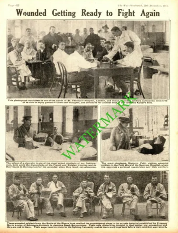 St Thomas's Hospital London WW1. Bottom picture, Soldiers in Jamaica Road, Bermondsey 1914.  1  X..png