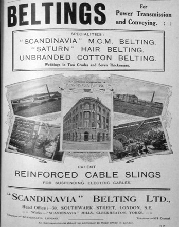 SCANDINAVIA BELTING LTD, SOUTWARK STREET, c1912.   X.jpg