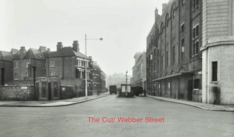 The Cut looking down Webber Street, The Old Vic right.  X..jpg