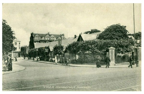 Camberwell Green, huts for servicemen 1917, 1st World War.  X..png