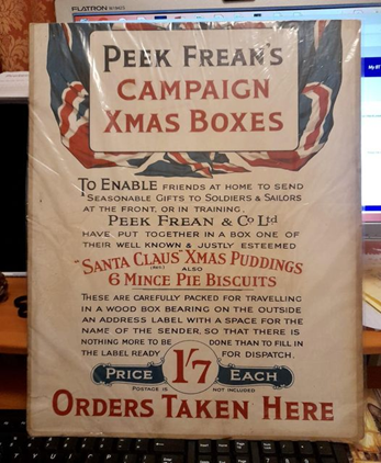 Peek Freans. These ‘Xmas Boxes’ must’ve been an absolute godsend for any soldier or sailor receiving them during WWI.   X..png
