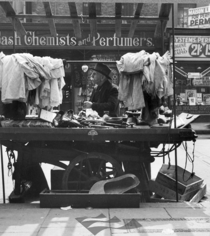 The Cut Market, Second-hand clothes and junk stall, c1938.  1. X..jpg