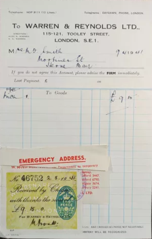 Tooley Street, Warren & Reynolds Ltd,1941. 1 X..png