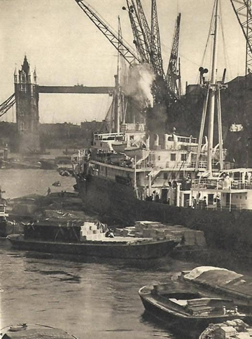 Pool of London, Tower Bridge, c1950.  X..png