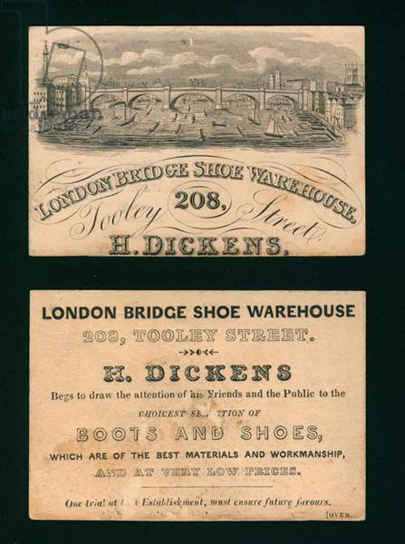 TOOLEY STREET, H. DICKENS, LONDON BRIDGE SHOE WAREHOUSE.  X..png