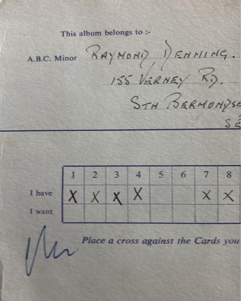 Verney Road, Raymond Denning, I wonder what the album was. X.jpg