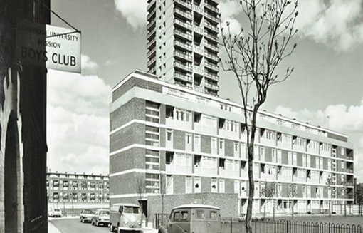 Marine Street, looking from Old Jamaica Road, c1960, Bowley House in foreground. X..png