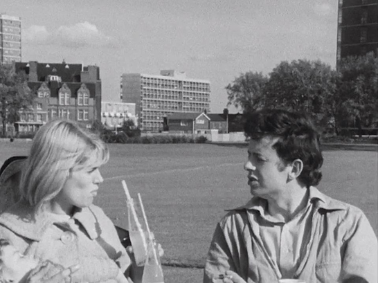 BBC TV play 'Cathy Come Home'.  Southwark Park, looking towards Hawkstone Road, 1966.   X.png