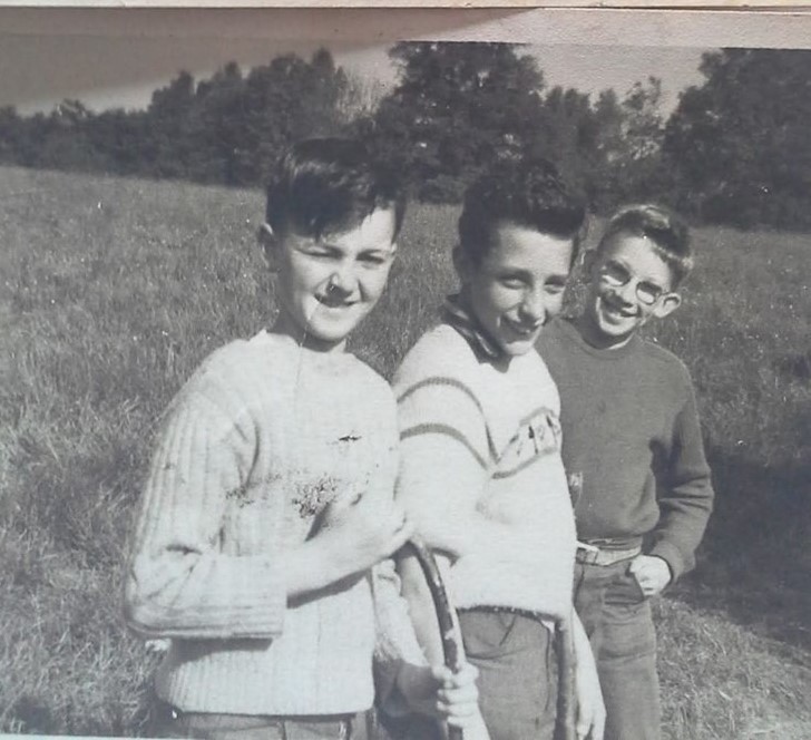 Faraday Street, boys from Michael Faraday School. Roger Millard on the left.   X..jpg
