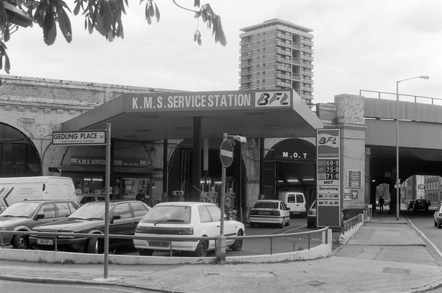 Abbey Street-Gedling Place, K.M.S Service Station, Bermondsey.  X..jpg