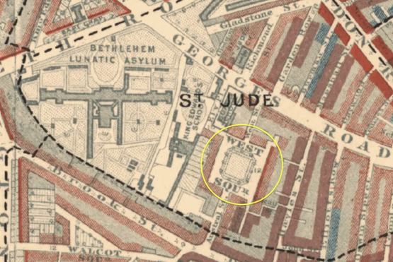 West Square, St Georges Road, c1890.  X..png
