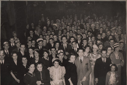 Spa Road, Bermondsey Town Hall, Alaska Sports Club Dance, c1939. May & William Mann are at the centre of the photo. X..png