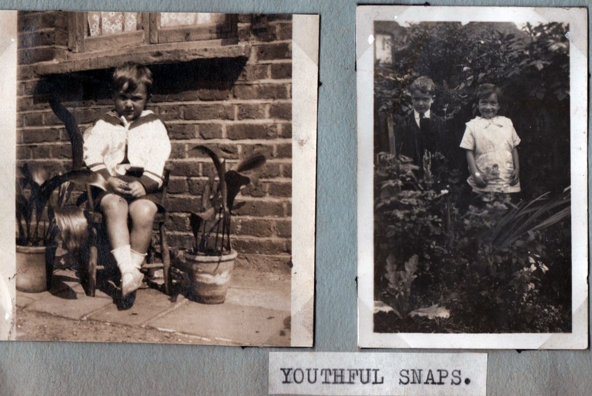 2. Fort Road, William & May Mann in their Garden, 1920s,  the family lived at 250 Fort Road. X.jpg