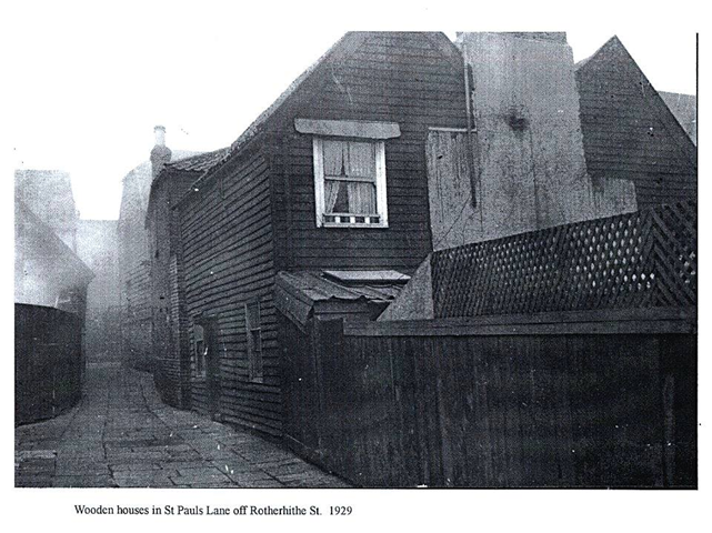 Rotherhithe Street, Wooden House in St Pauls Lane c1929..png