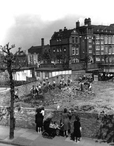 ALMA ALEXIS SCHOOL 1950 CLEANING BOMB SITE..jpg