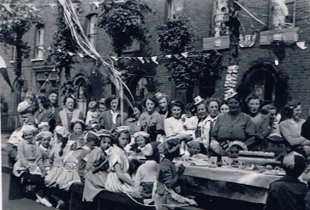 The Queen's Coronation a Street Party in Reverdy Road Bermondsey in 1953.jpg