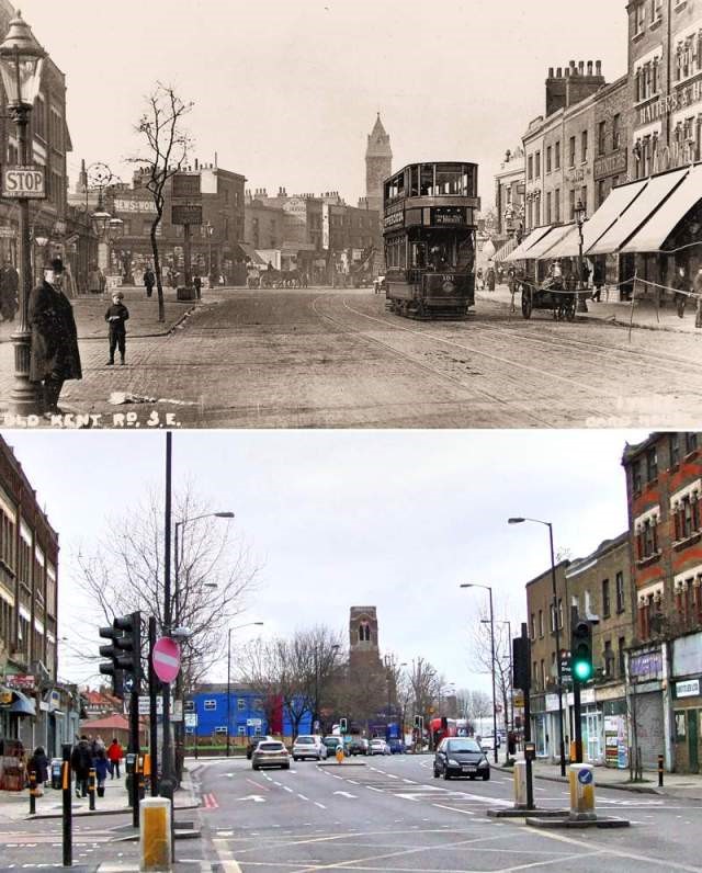 OLD KENT ROAD---1910 & 2015.jpg