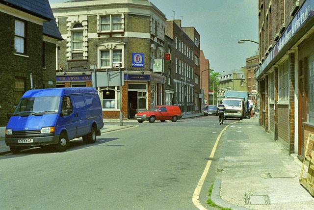 TABARD ST, NEBRASKA ST (LEFT) 2014, HEADING TOWARDS THE BOROUGH, Royal Oak Pub on the corner..jpg