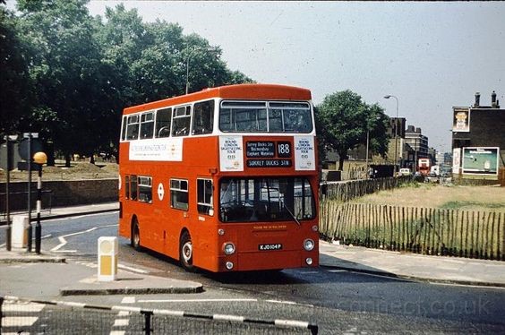 188 London Bus going to Surrey Quays through Rotherhithe in 1980  X.jpg
