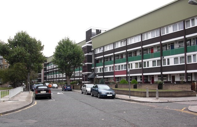 St Helena Road (part), Rotherhithe, (2016) did at one time extend to Silwood Street.jpg