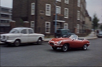 Film Dont Raise the Bridge Lower The Water 1968 George (Jerry Lewis) in his E-Type Jaguar drives along George Row, passing 'Fleming House', here filmed from Wolseley Street..jpg